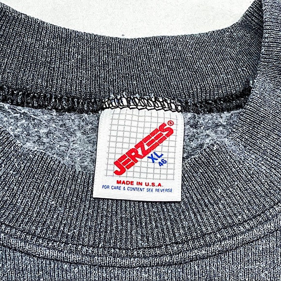 VTG 80s Missouri Hawk Moonlight Crewneck Sweatshirt Jerzees XL Made in USA - Picture 4 of 7